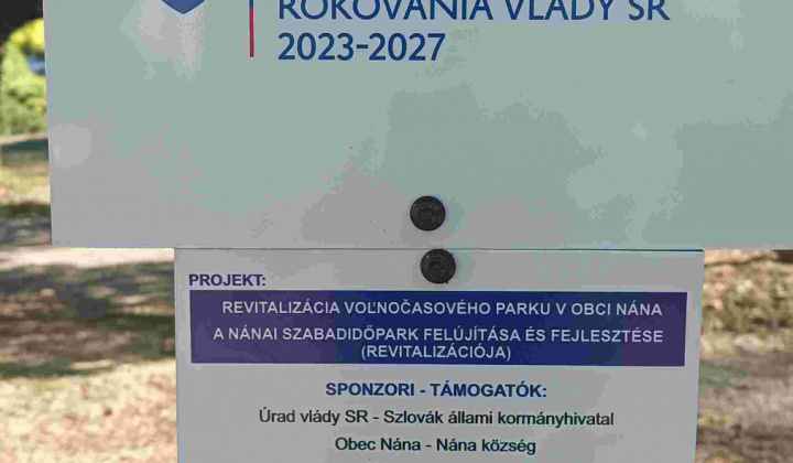 Fotka - Revitalizácia voľnočasového parku v obci Nána